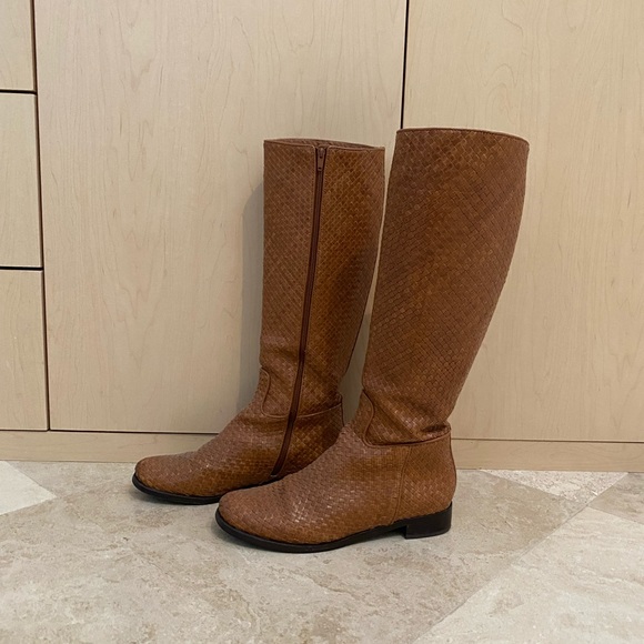 Stephanie Kelian Shoes - Stephanie Kelian brown woven leather boots